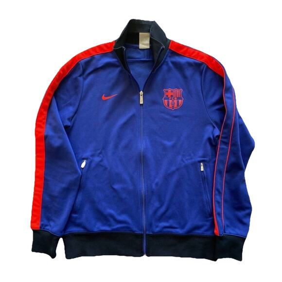 Vintage Nike FC Barcelona 2012 Track Jacket Soccer Full Zip HRA Medium - Picture 3 of 5